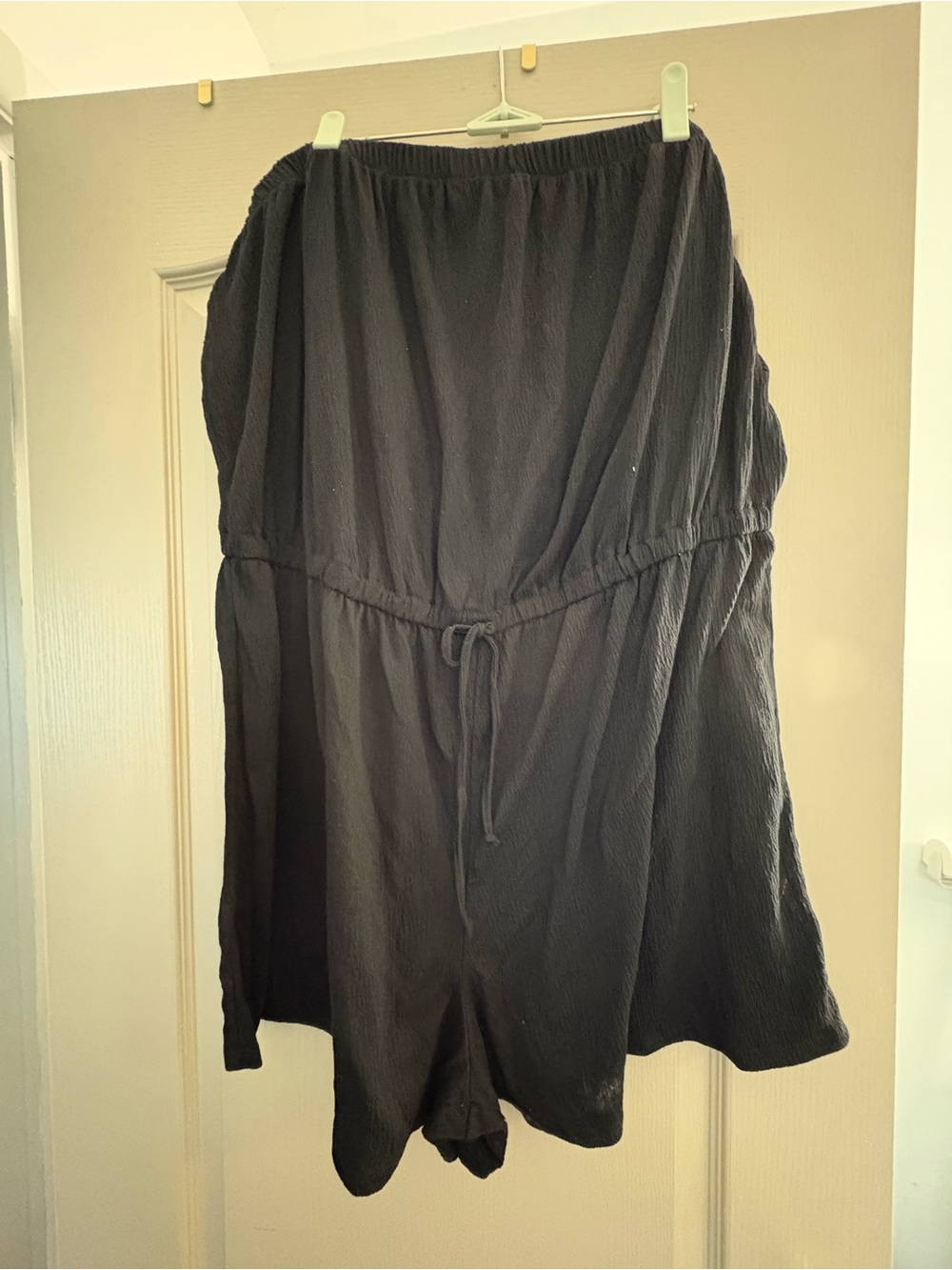Penningtons Black Strapless Drawstring Swim Coverup Romper
